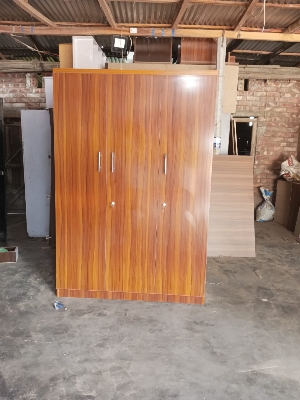 Picture of Moumi Furniture Medusa Engineered Wood Particle Board 3 Doors Almira with Inner Locker Drawer/Wardrobe 72/48