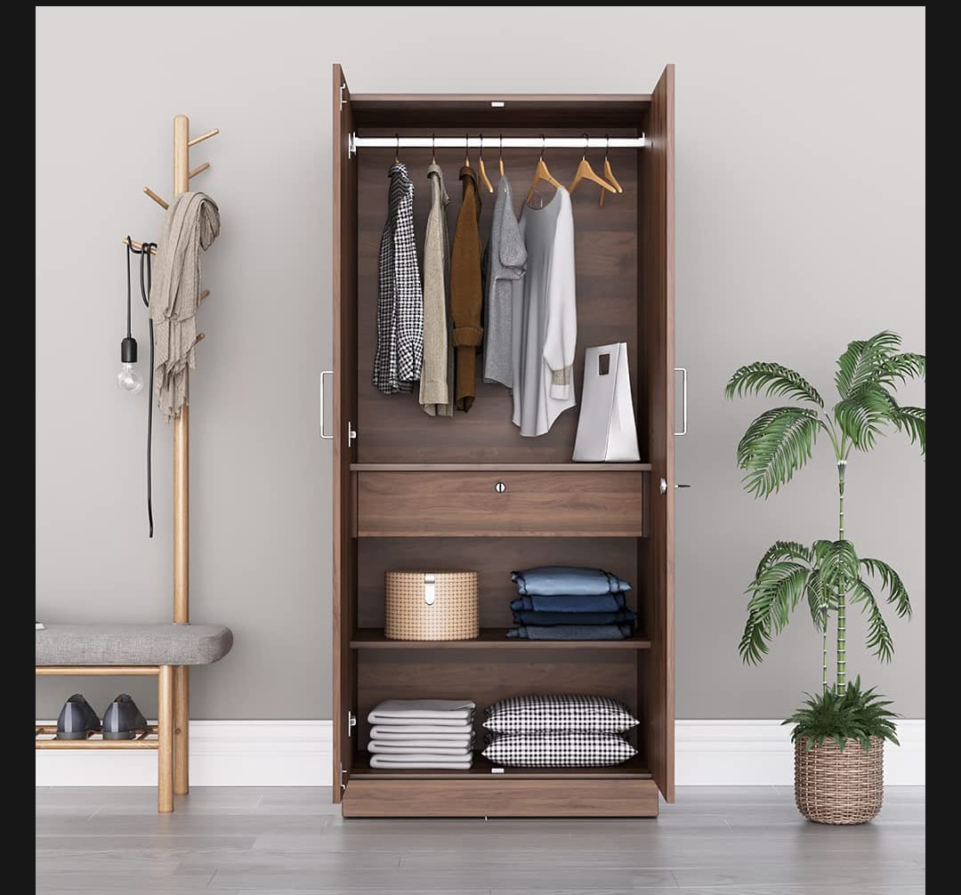 Picture of Indispensable - 2 Door Almira with Inner Drawer and Cloth Storage Unit - Moumi Furniture - Furniture & Decor - Modern and Trendy