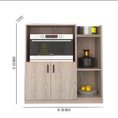 Picture of Microwave Oven Rack | Multi-functional Crockery storage Cabinet | Wooden Shelf for Essential Storage Kitchen Organizer Rack by Moumi Furniture