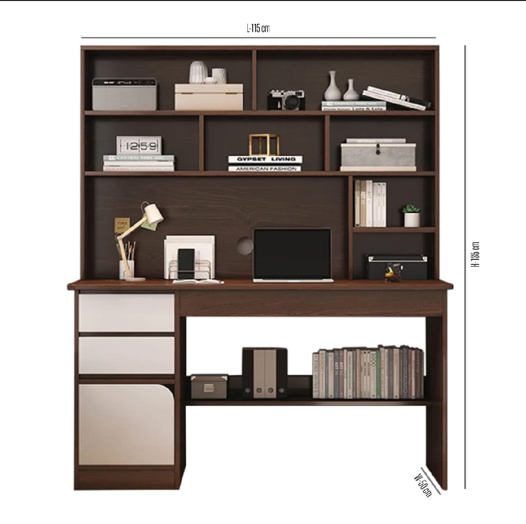 Picture of Study Desk/Computer Table Study Office Laptop Desk Home Office/Study Table/Laptop Table With Drawer - Chocolate