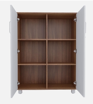 Picture of Moumi Furniture Engineering wood 2 Door Multipurpose Cabinet/Bookshelf/Organiser/Cupboard/Almari/Wardrobe for Home/Kitchen/Office/Living Room 
