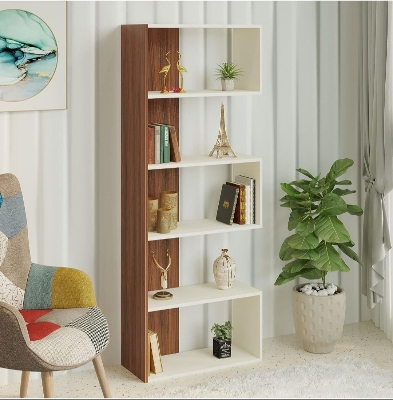 Picture of Moumi Furniture Engineered Wood Bookshelf Cabinet Book Rack Organizer Book Case with Shelves for Décor Display Wall Mount Floor Standing for Home Library