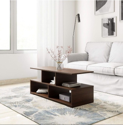 Picture of Engineered Wood Contemporary Wenge Finish Coffee Table (Brown) - Brown