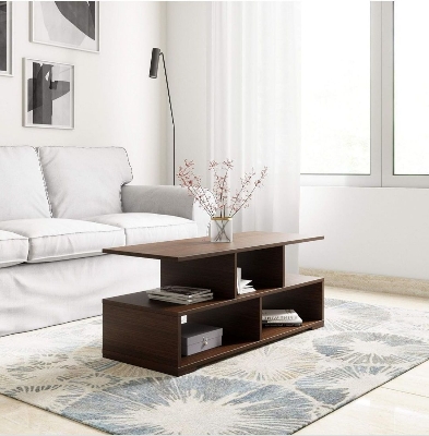 Picture of Engineered Wood Contemporary Wenge Finish Coffee Table (Brown) - Brown