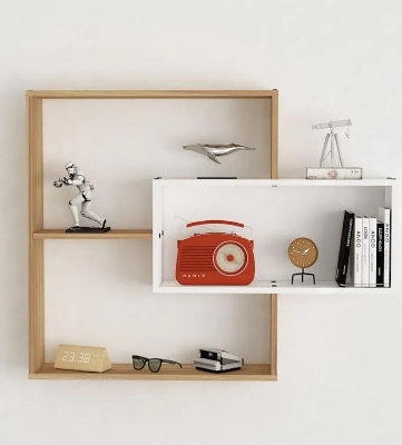 Picture of Moumi Furniture Multipurpose Modular Wall Racks/Shelves/Organiser/Décor Particle Board Wall Shelf 2