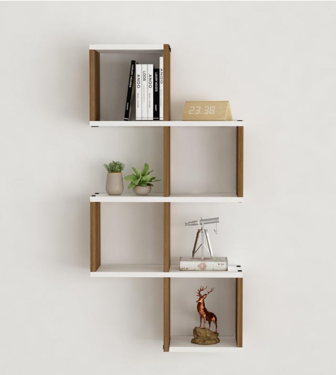 Picture of Moumi furniture Multipurpose Modular Wall Racks/Shelves/Organiser/Décor Particle Board Wall Shelf 