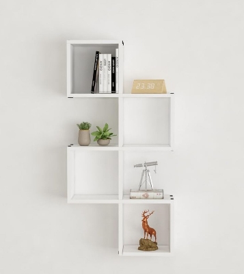 Picture of Moumi furniture Multipurpose Modular Wall Racks/Shelves/Organiser/Décor Particle Board Wall Shelf 