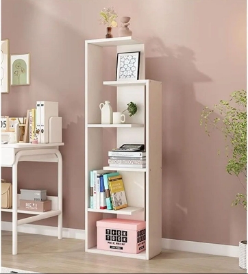 Picture of Tree-Shaped Bookcase with Storage Shelves, Bookshelf Ladder, Rounded Corners, Display Storage Shelves Rack for Living Room Bathroom, Classroom, Office
