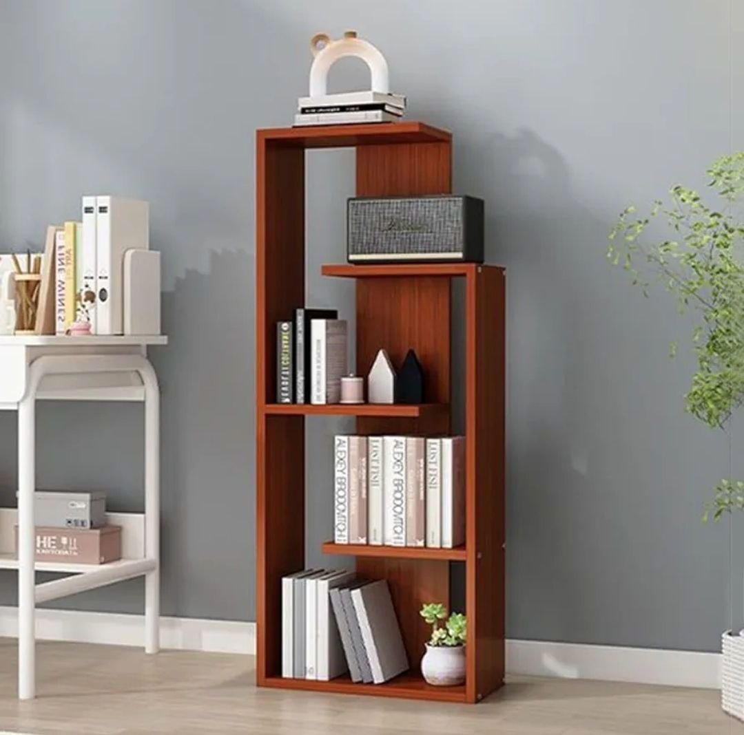 Picture of Tree-Shaped Bookcase with Storage Shelves, Bookshelf Ladder, Rounded Corners, Display Storage Shelves Rack for Living Room Bathroom, Classroom, Office