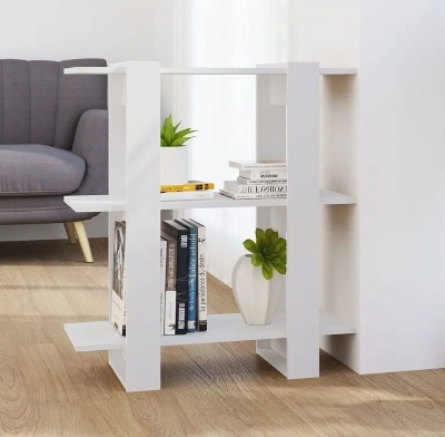 Picture of JUNZAI bookcase / Room Divider Bookshelf - White