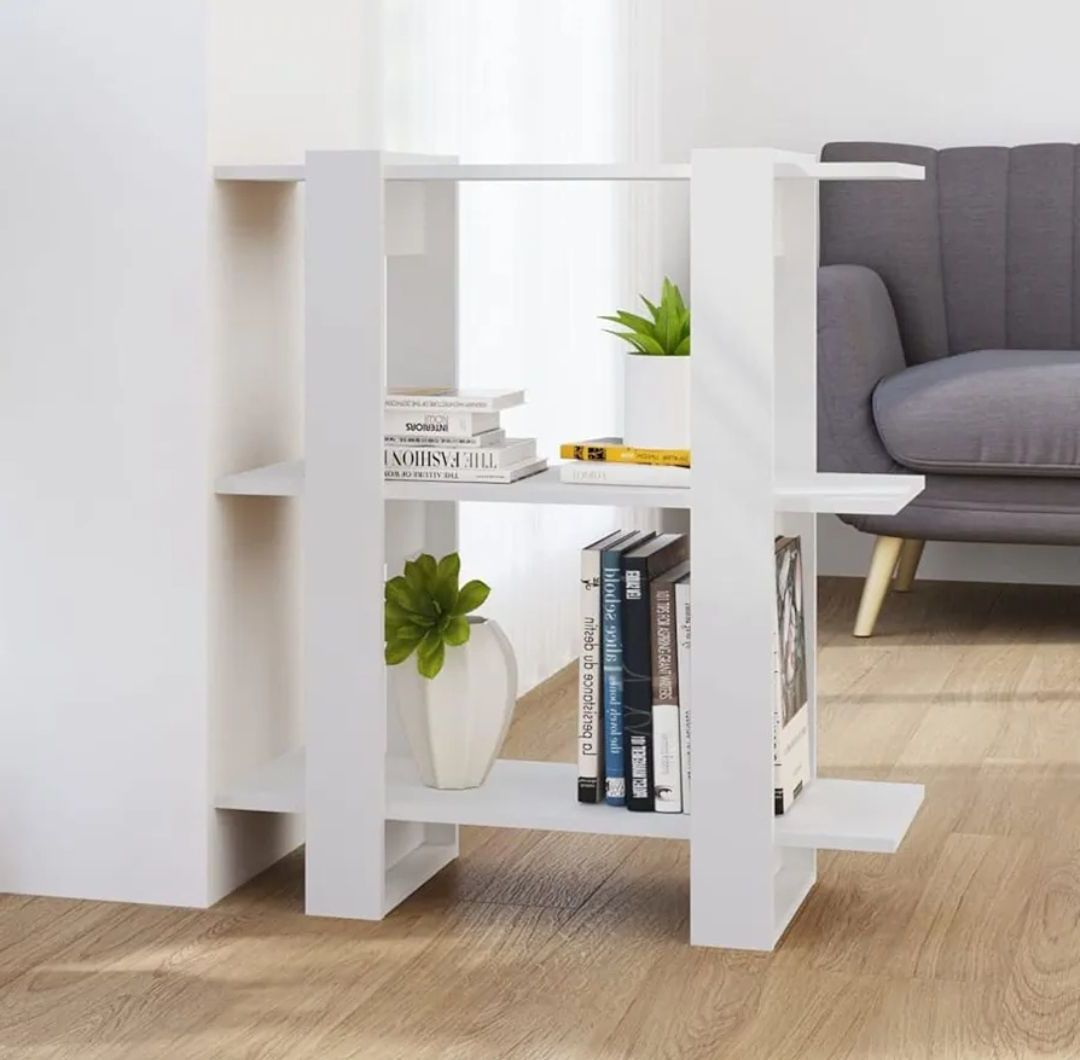 Picture of JUNZAI bookcase / Room Divider Bookshelf - White