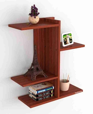 Picture of Wall Hanging Bookshelf Storage Cabinet - Cherry