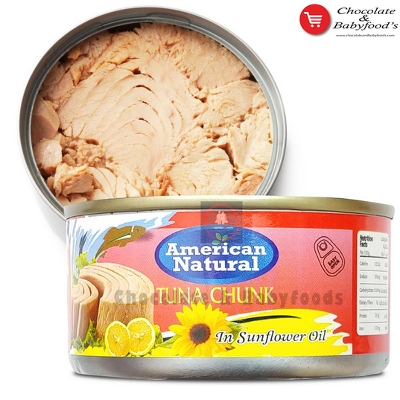 Picture of American Natural Tuna Chunk In Sunflower Oil 185G