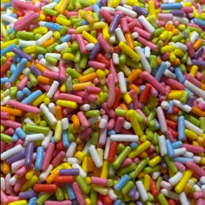 Picture of Bright Rainbow Matt Sugar Strands Cupcake / Cake Decoration Sprinkles 25g
