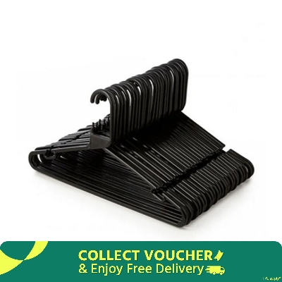 Picture of Stylish and new 12 piece plastic hanger-black - cloth hanger