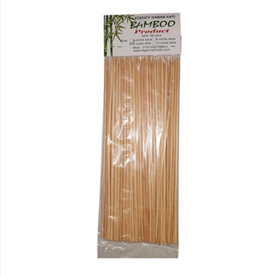 Picture of Bamboo Sticks (Cucumber Cut/Kebab) 8 Inches 1 Pack (50 Pc)