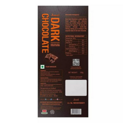 Picture of Amul dark chocolate 150 gm pack of 10