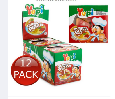 Picture of Yupi Gummy Pizza 12 Pcs Each 14gm - 168 gm pack  (indonesia)
