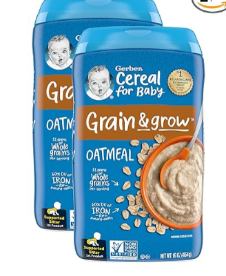 Picture of Gerber Cereal 1st Foods, Grain & Grow, Oatmeal 454g