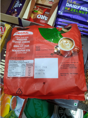 Picture of Nescafe 3 in 1 Original Aromatic & Balanced Premix Coffee 18g × 25 Sticks (Malaysian)