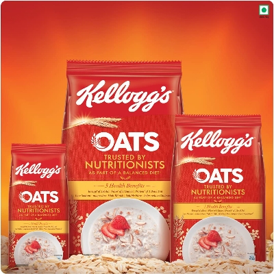 Picture of Oats, Rolled Oats, High in Protein and Fibre, Low in Sodium, 900 gm(india)