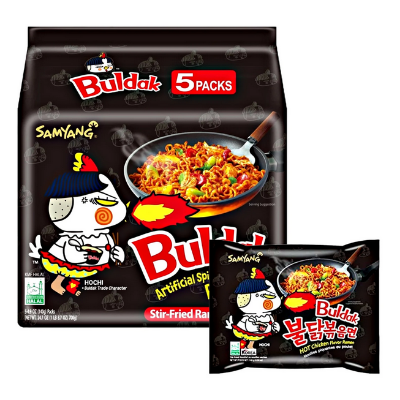 Picture of Buldak Hot Chicken Flavour Noodles (Pack of 5x140g) 700g(Korean)