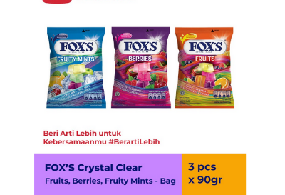 Picture of Clear Assorted Fruit Flavours 3 X 90g Berries,Fruit,Fruity Mints Pack
