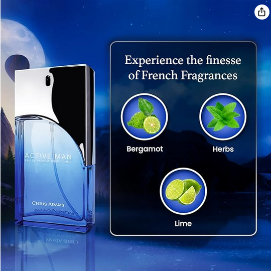 Picture of Chris Adams Active Man Eau De Perfum Pour Homme 100ml