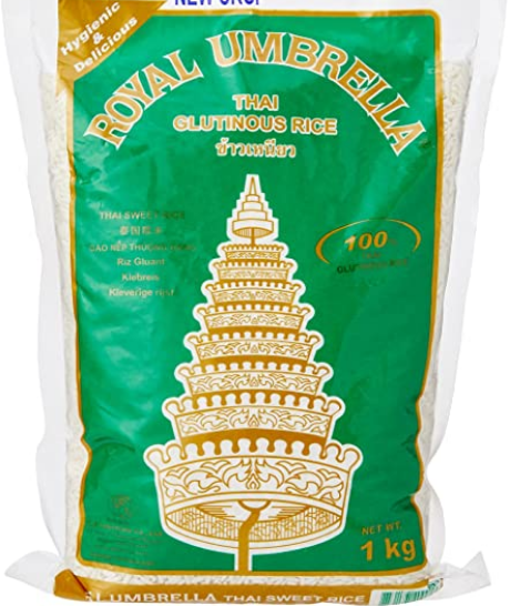 Picture of Thai White Glutinus Rice Sticky (Bin) Rice White Binny Rice 1 Kg