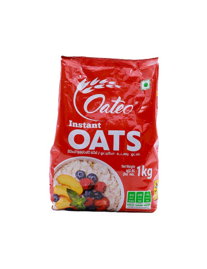 Picture of OATEO Instant Oats pouch, 1kg ( Sri Lanka)100% Wholegrain Oats: Naturally Gluten Free