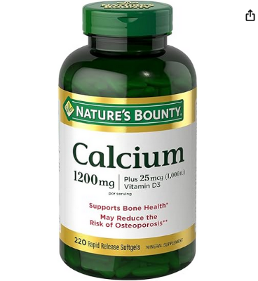 Picture of Nature's Bounty Calcium 1200 mg with 1,000IU Vitamin D3, Bone Health & Immune Support, 220 Softgels usa