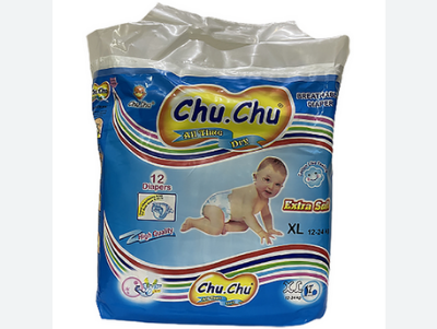 Picture of Chu Chu Extra Soft Breathable Diaper XL 12pc (Baby weight 12-24 kg)