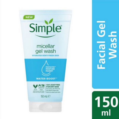 Picture of Simple Water Boost Micellar Facial Gel Wash for Hydrated Dewy-Fresh Skin 150ml