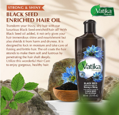Picture of Vatika Naturals Black Seed Enriched Hair Oil Strong & Shiny 300ml
