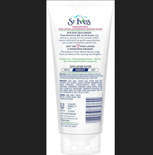 Picture of St.Ives Radiant Skin Pink lemon and Mandarin orange scrub-170ml