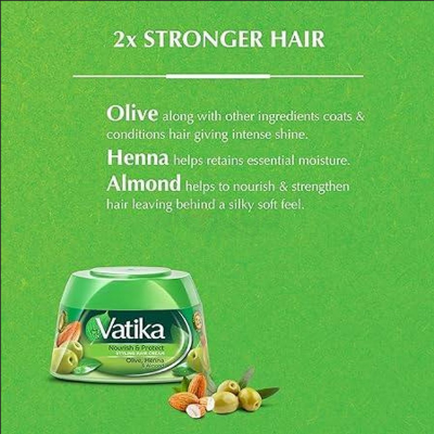 Picture of Vatika Nourish & Protect Styling Hair Cream with Olive Henna & Almond-140ml