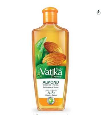 Picture of Vatika Naturals Almond Enriched Hair Oil with Vitamins-A, E, F for Soft & Shiny Hair-300ml