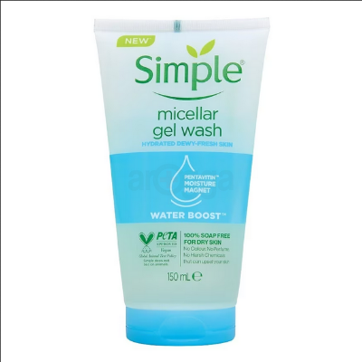 Picture of Simple Water Boost Micellar Facial Gel Wash for Hydrated Dewy-Fresh Skin 150ml
