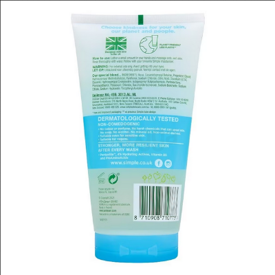 Picture of Simple Water Boost Micellar Facial Gel Wash for Hydrated Dewy-Fresh Skin 150ml