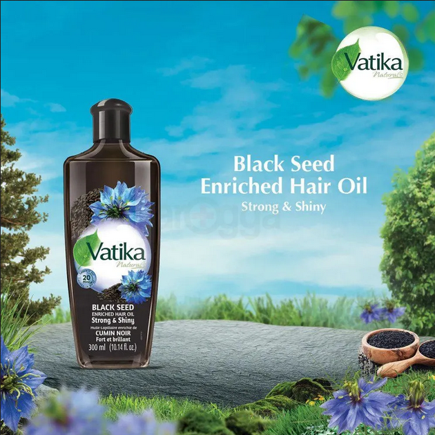 Picture of Vatika Naturals Black Seed Enriched Hair Oil with Vitamins-A, E, F for Strong & Shiny Hair-300ml