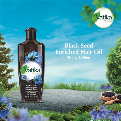 Picture of Vatika Naturals Black Seed Enriched Hair Oil with Vitamins-A, E, F for Strong & Shiny Hair-300ml