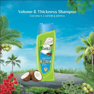 Picture of Thickness Shampoo with Coconut & Castor for Thin and Limp Hair-400ml