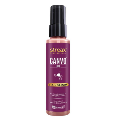Picture of Streax Professional 100ml Canvoline Straightening Post Care Hair Serum for Women