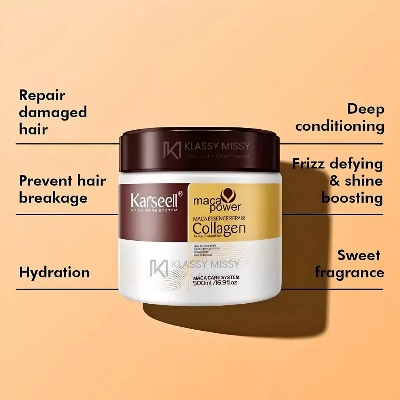 Picture of Karseell Collagen Hair Treatment Deep Repair Conditioning Argan Oil Hair Mask Essence for Dry & Damaged Hair