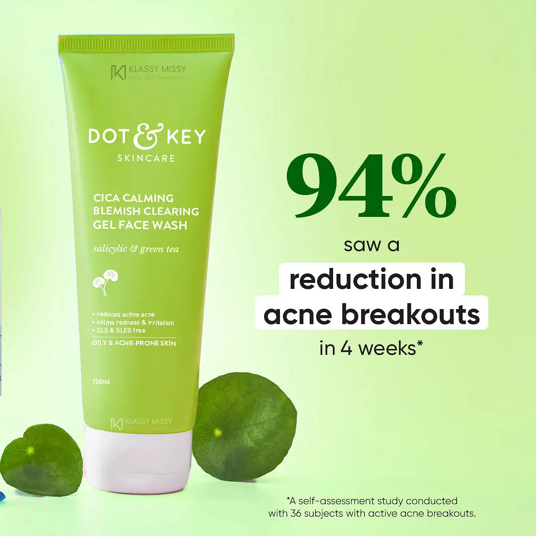 Picture of Dot and Key Cica Calming Blemish Clearing Face Wash with Salicylic Acid & Green Tea-100ml