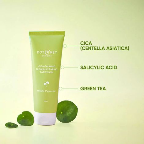 Picture of Dot and Key Cica Calming Blemish Clearing Face Wash with Salicylic Acid & Green Tea-100ml