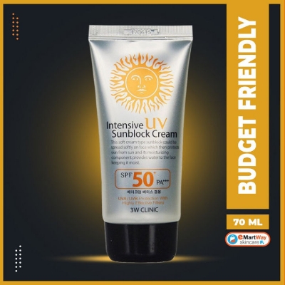 Picture of 3W Clinic Intensive UV Sunblock Cream with SPF50+ PA+++