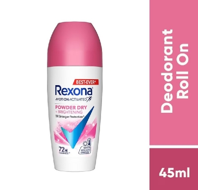 Picture of Rexona Men Motion Activated Powder Dry + Brightening 72h 3x Stronger Protection Roll-On-45ml