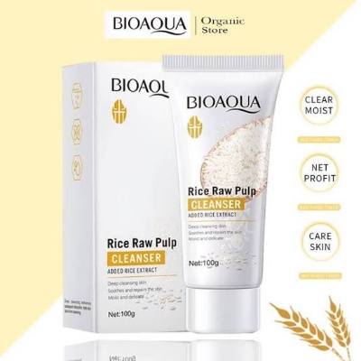 Picture of BIOAQUA Deep Cleansing Rice Raw Pulp Foam Facial Cleanser- 100g ...