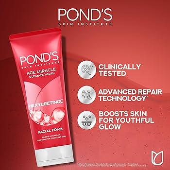Picture of International Thailand product Pond's AGE MIRACLE face wash used for male/female -100ml
